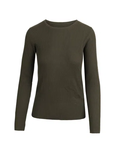 S Max Mara Ribbed-knit Button-cuff Sweater In Green