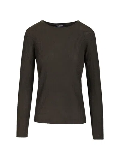 's Max Mara Ribbed-knit Button-detail Sweater In Green