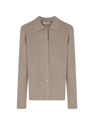 's Max Mara Ribbed-knit Cardigan In Neutral