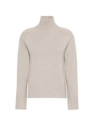 S Max Mara Ribbed-knit Raglan-sleeve Sweater In White