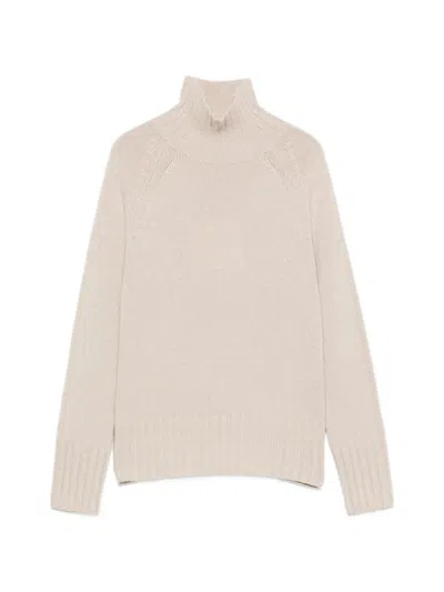 S Max Mara Ribbed-knit Sweater In Neutral