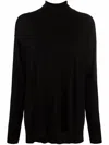 S Max Mara Roll-neck Knit Jumper In Black