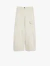 S Max Mara Rosatea Beige Cargo Coulotte Pants