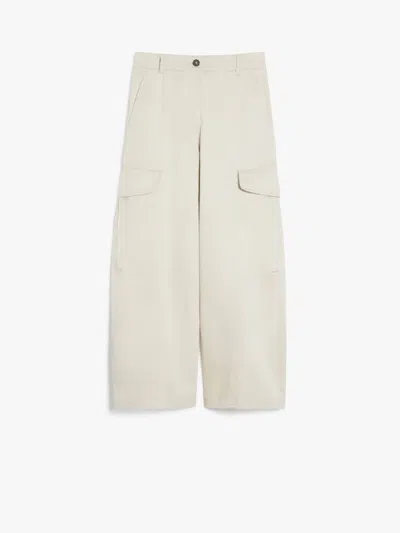 's Max Mara S Max Mara Rosatea Beige Cargo Coulotte Pants In Arena