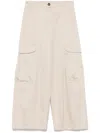 's Max Mara Cotton Gabardine Cargo Pants In Neutrals