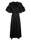 S Max Mara Dress With Puff Sleeves And Embellished Belt
