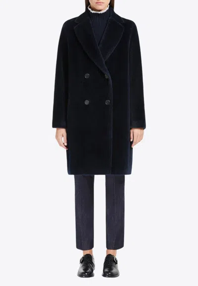 's Max Mara Oceania Double-breasted Wool Jacket In Black