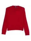 S Max Mara Round-neck Wool Jumper In Red