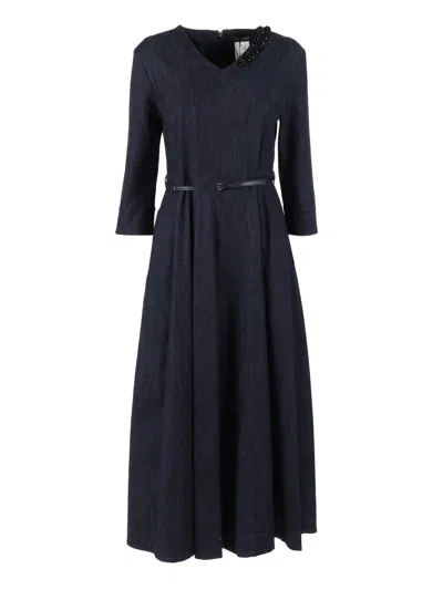 S Max Mara Abito Vela In Blue