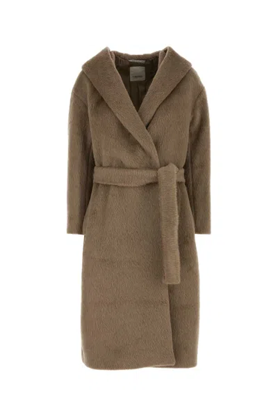 S Max Mara S Maxmara Eliana Alpaca-blend Jacket In Brown