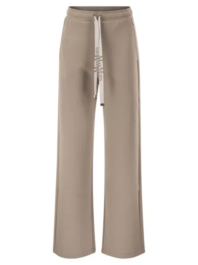 S Max Mara S Maxmara Smmbali Wide Jersey Trousers In Beige
