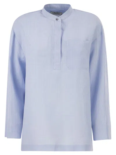 's Max Mara S Maxmara Smmcantico - Pure Linen Shirt In Blue
