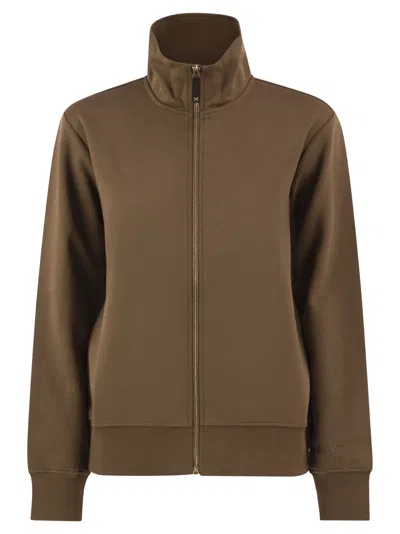S Max Mara S Maxmara Smmcarezza - High-neck Zip-up Sweatshirt In Brown