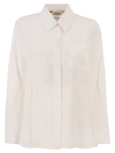's Max Mara Max Mara S White Linen Gala Shirt