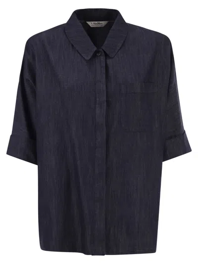 's Max Mara S Max Mara Stmrugiada Shirt Blue In Black