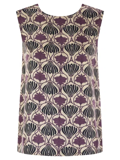 's Max Mara S Maxmara Timetop - Reversible Printed Silk Top In Multi