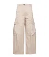 S Max Mara Cotton Gabardine Cargo Pants In Neutral