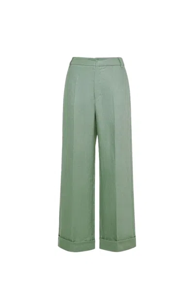 's Max Mara Salix Linen Straight Pants In Giada