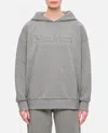 S Max Mara Womens Medium Grey Sapore Brand-embroidery Cotton-blend Hoody In Medium Grey