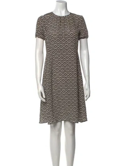 Pre-owned 's Max Mara Satin Knee-length Dress In Grey