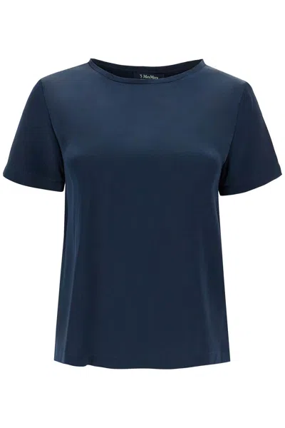 's Max Mara Rebecca Satin T-shirt In Midnightblue
