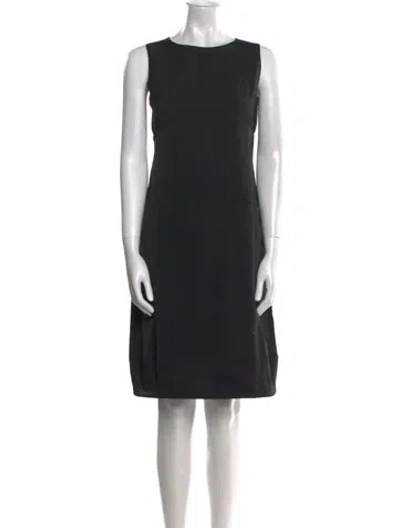 Pre-owned 's Max Mara Scoop Neck Knee-length Dress In Black