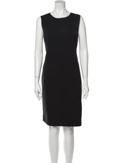 Pre-owned 's Max Mara Scoop Neck Knee-length Dress In Black
