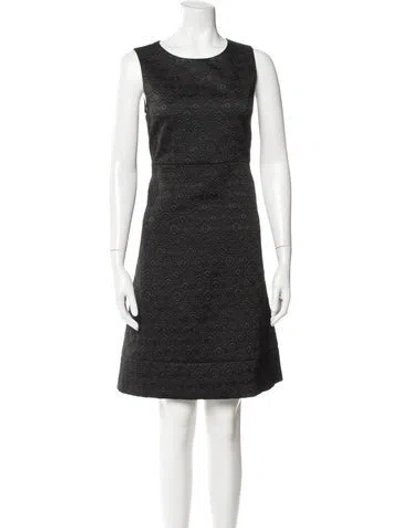 Pre-owned S Max Mara Scoop Neck Knee-length Dress In Black