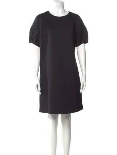 Pre-owned 's Max Mara Scoop Neck Mini Dress W/ Tags In Black
