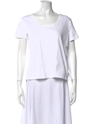 Pre-owned 's Max Mara Scoop Neck Short Sleeve T-shirt In White