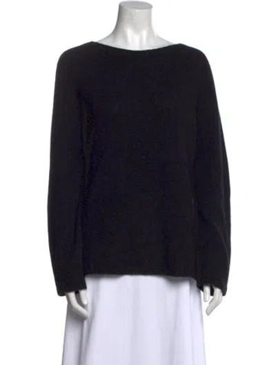 Pre-owned S Max Mara Scoop Neck Sweater In Black