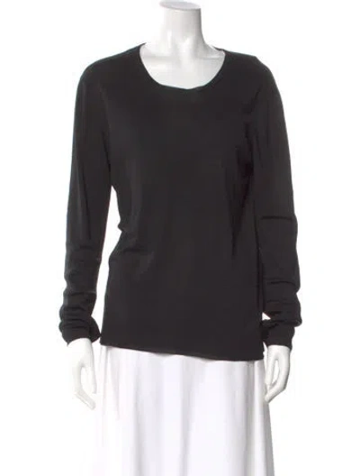 Pre-owned 's Max Mara Scoop Neck Sweater In Black