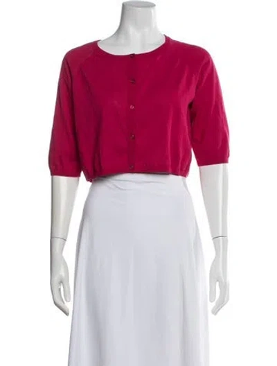 Pre-owned S Max Mara Scoop Neck Sweater In Pink