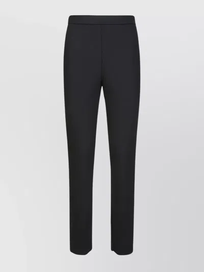 's Max Mara Scuba Straight Leg Elastic Waistband Trousers In Black