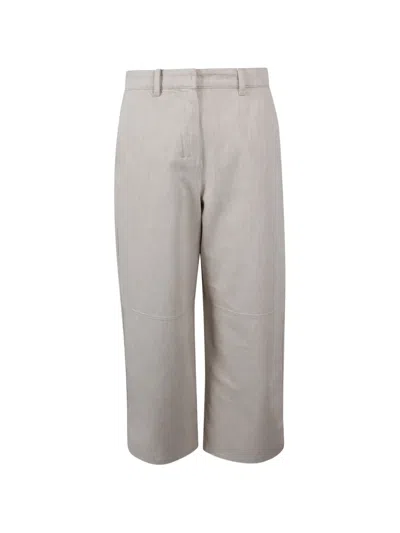 S Max Mara Seam-detail Straight Trousers In Neutral