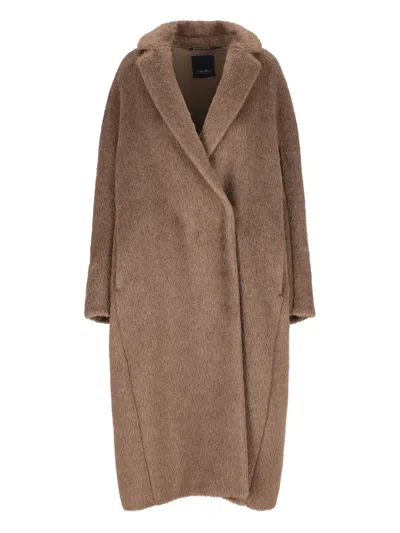 's Max Mara Shawl-lapel Coat In Brown