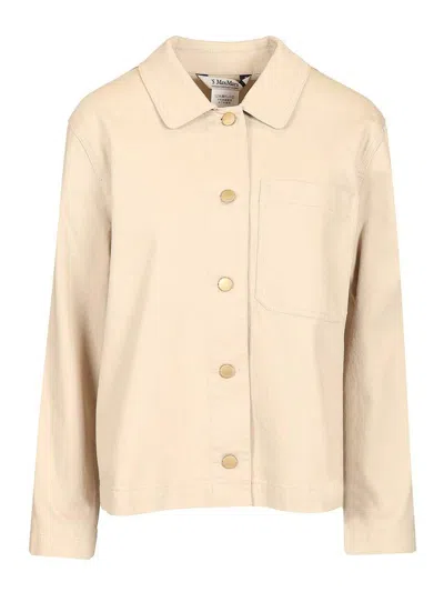 S Max Mara Shirt Jacket In Beige