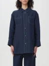 S Max Mara Buttoned Long-sleeved Top In Blue