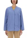 S Max Mara Yole Loose V-neck Shirt In Azure