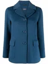 's Max Mara Short Pea Coat In Blue