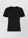 S Max Mara Short Sleeve Crew Neck T-shirt With Chest Pocket In Black
