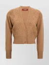 S Max Mara Short V-neck Knit Cardigan