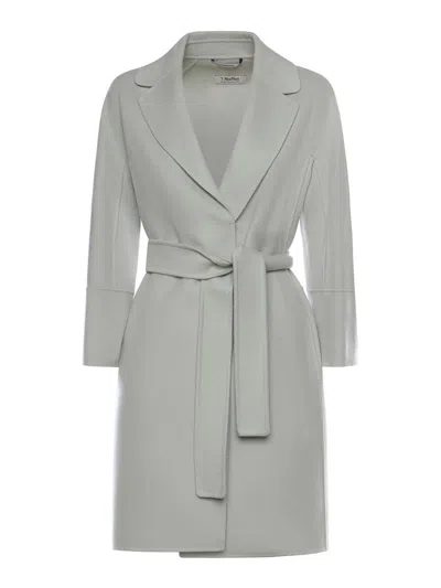 S Max Mara Short Wool Coat In Light Green