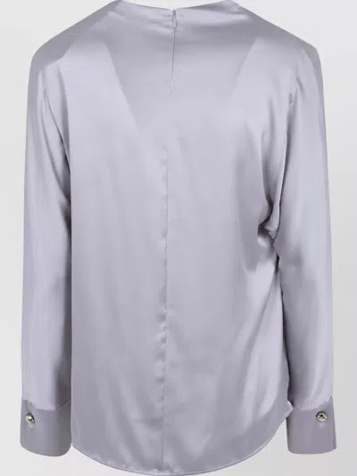 S Max Mara Silk Blouse In Gray