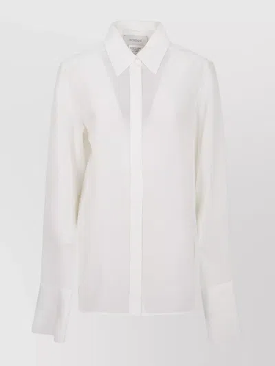 's Max Mara Silk Crêpe De Chine Shirt With Long Sleeves