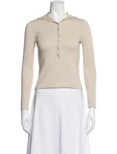 Pre-owned S Max Mara Silk Crew Neck Sweater In Neutrals