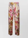 's Max Mara Silk Floral Wide Leg Trousers