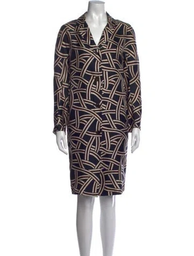 Pre-owned S Max Mara Silk Knee-length Dress In Neutrals