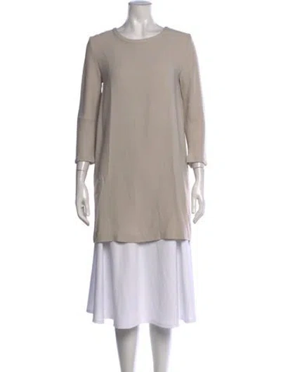 Pre-owned S Max Mara Silk Mini Dress In Neutrals