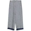 S Max Mara Silk Trousers Wide Leg Striped Pattern